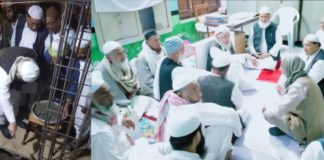 टाण्डा में मदरसा जामिया रहमानिया में नये क्लास के कमरों की मुफ्ती सलमान ने रखी संगे बुनियाद।